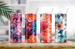 Floral Watercolor Digital Paper, Floral Sublimation Product Image 2