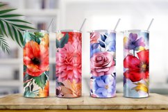 Floral Watercolor Digital Paper, Floral Sublimation Product Image 2