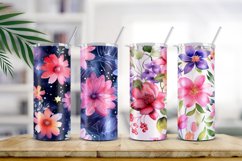 Floral Watercolor Digital Paper, Floral Sublimation Product Image 2