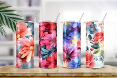 Floral Watercolor Digital Paper, Floral Sublimation Product Image 2