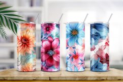 Floral Watercolor Digital Paper, Floral Sublimation Product Image 2