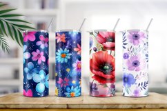 Floral Watercolor Digital Paper, Floral Sublimation Product Image 2