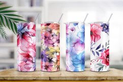 Floral Watercolor Digital Paper, Floral Sublimation Product Image 2