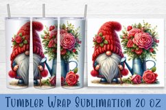 Valentine gnome tumbler sublimation wrap 20 Oz design Product Image 1