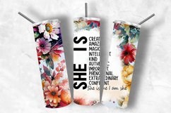 Floral Tumbler Wrap Design Bundle Png, 20oz Skinny Tumbler Product Image 10