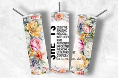 Floral Tumbler Wrap Design Bundle Png, 20oz Skinny Tumbler Product Image 12
