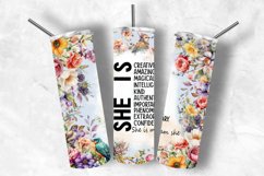 Floral Tumbler Wrap Design Bundle Png, 20oz Skinny Tumbler Product Image 16