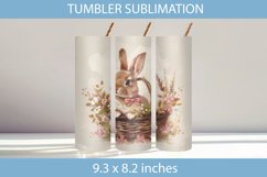 Easter Bunny in a Basket Tumbler Wrap Sublimation Product Image 1