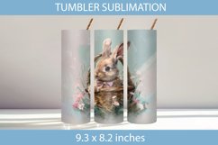 Easter Bunny in a Basket Tumbler Wrap Sublimation Product Image 1