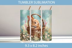 Easter Bunny in a Basket Tumbler Wrap Sublimation Product Image 1