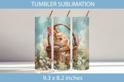 Easter Bunny in a Basket Tumbler Wrap Sublimation Product Image 1