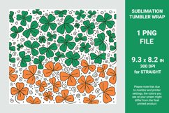 St patrick day sublimation tumbler, Shamrock tumbler design Product Image 6