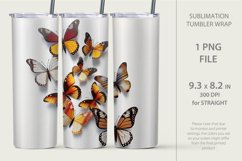 Butterfly 3d sublimation tumbler wrap, tumbler wrap bundle Product Image 5