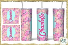 20 oz Skinny Tumbler4 Sublimation Waterslide Watercolor Wrap Product Image 1
