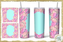 20 oz Skinny Tumbler4 Sublimation Waterslide Watercolor Wrap Product Image 2