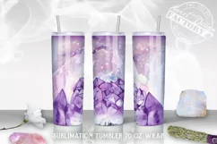 Crystal tumbler design, amethyst PNG Product Image 1