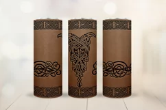 Viking skinny tumbler sublimation - Men's Celtic tumbler Product Image 1