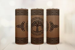 Viking skinny tumbler sublimation - Men's Celtic tumbler Product Image 1
