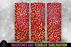 Leopard Print Tumbler I Valentines Day Sublimation Tumbler I 20 Oz Tumbler Wrap PNG