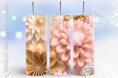 3D tumbler wrap BUNDLE, 3D flowers tumbler design Product Image 17