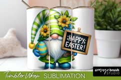 Tumbler Sublimation Design - Easter Bunny Gnome Tumbler Wrap