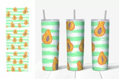 20oz Skinny Tumbler Sublimation Summer Fruit Papaya png sub Product Image 2