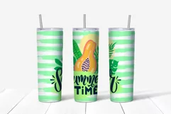 20oz Skinny Tumbler Sublimation Summer Fruit Papaya png sub Product Image 3