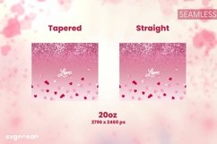 Valentine’s Glitter Tumbler Sublimation | Skinny 20 oz Product Image 13