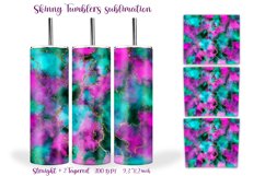 20Oz Skinny Tumbler | Sublimation Watercolor Seamless Design Product Image 2