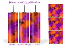 20Oz Skinny Tumbler | Sublimation Watercolor Seamless Design Product Image 3