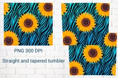 Tumbler sublimation zebra print sunflower wrap 20 Oz Product Image 2
