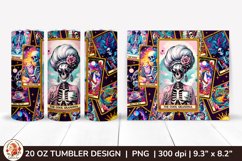 Sarcastic Tarot Tumbler Wrap, Skeleton Tumbler, Funny Tarot Product Image 1
