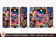 Sarcastic Tarot Tumbler Wrap, Skeleton Tumbler, Funny Tarot Product Image 1