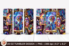 Sarcastic Tarot Tumbler Wrap, Skeleton Tumbler, Funny Tarot Product Image 1