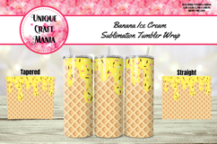 Banana Ice Cream Sublimation Tumbler Wrap, Banana Product Image 1