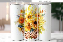 Watercolor Sunflower|Wild Flowers Tumbler Design Product Image 1
