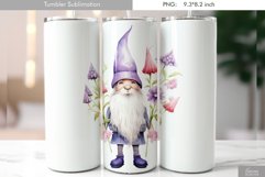 Watercolor Cute Gnome|Mushroom Tumbler Design Product Image 1