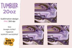 Skinny Tumbler sublimation 20oz.Violet fluid art, glitter Product Image 2