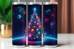 Tumbler Wrap 20 oz - neon glow christmas tree Product Image 1