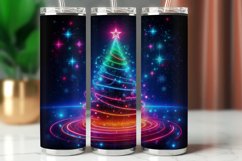 Tumbler Wrap 20 oz - neon glow christmas tree Product Image 1