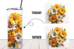 3D Sunflower 20 oz Tumble Sublimation Wrap Product Image 2