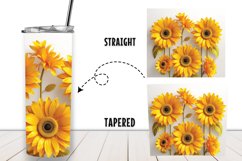 3D Sunflower 20 oz Tumble Sublimation Wrap Product Image 2