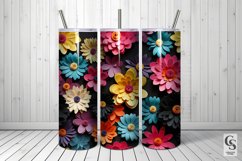 Colorful Paper Felt Flowers Seamless Patterns Product Image 5