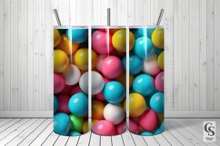 Colorful 3D Gumballs Seamless Patterns Product Image 4
