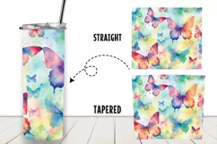 Watercolor Butterfly 20 oz Tumbler Wrap Sublimation Product Image 2