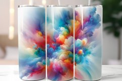Watercolor Tumbler wrap 20 oz Skinny tumbler cup Product Image 1