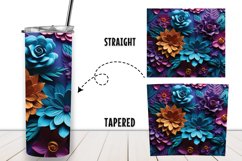 3D Summer Flower 20 oz Tumble Sublimation Wrap Product Image 2
