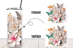 3D Flower Tumble Sublimation Wrap Butterfly Flowers Product Image 2