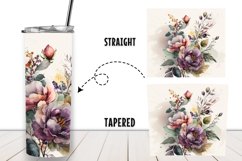 Vintage Flowers 20 oz Tumbler Wrap Sublimation Product Image 2