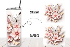 3D Flower Tumble Sublimation Wrap Butterfly Flowers Product Image 2